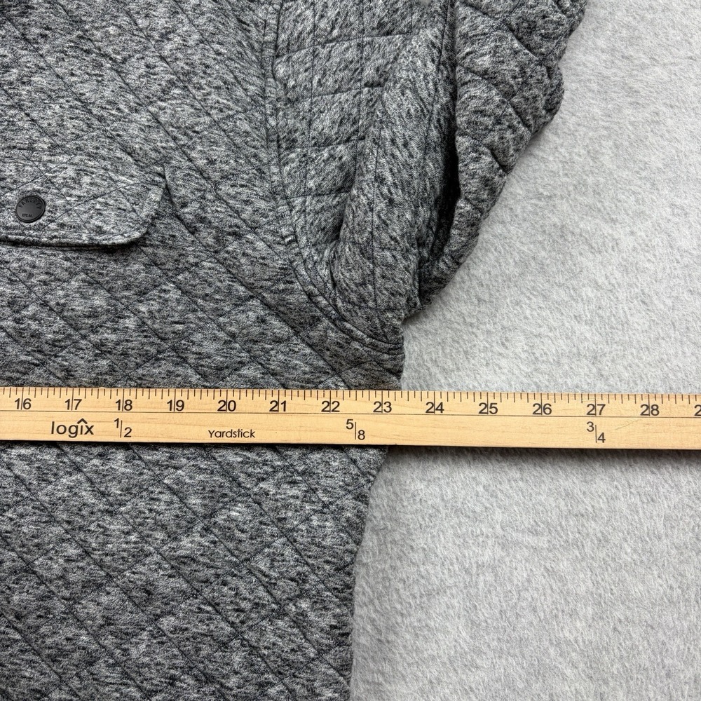 Faherty Epic Quilted Fleece Pullover Mens Large Gray 1/4 Snap T Jacket NBA Logo‎ - Picture 7 of 10